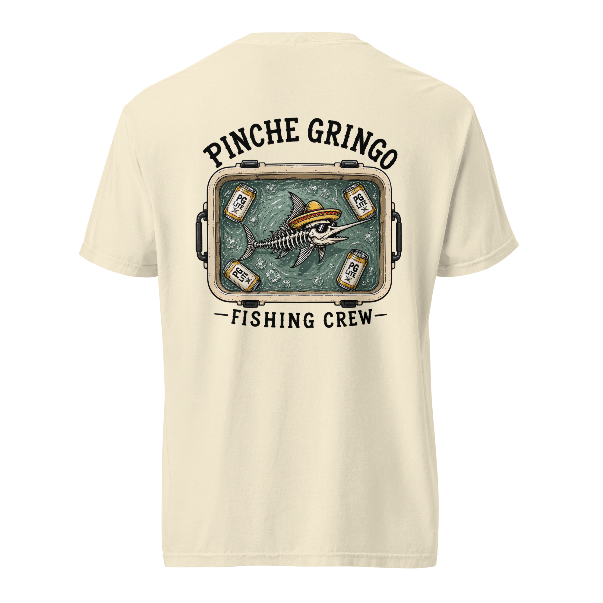 Pinche Gringo Fishing Crew Bobbing for Beer Shirt