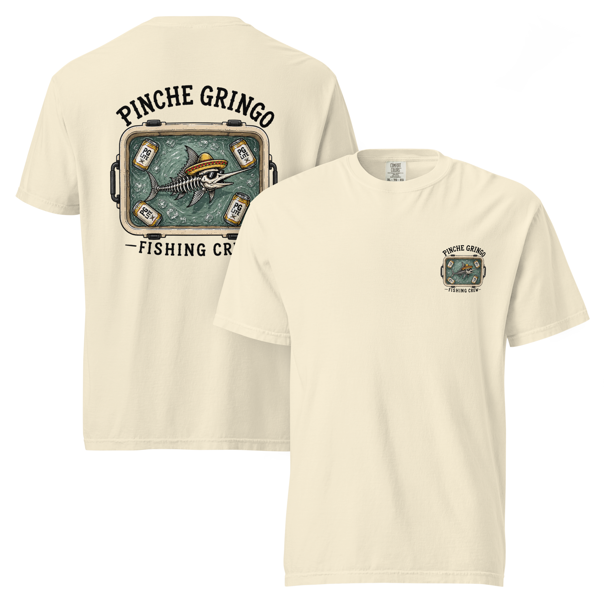 Pinche Gringo Fishing Crew Bobbing for Beer Shirt