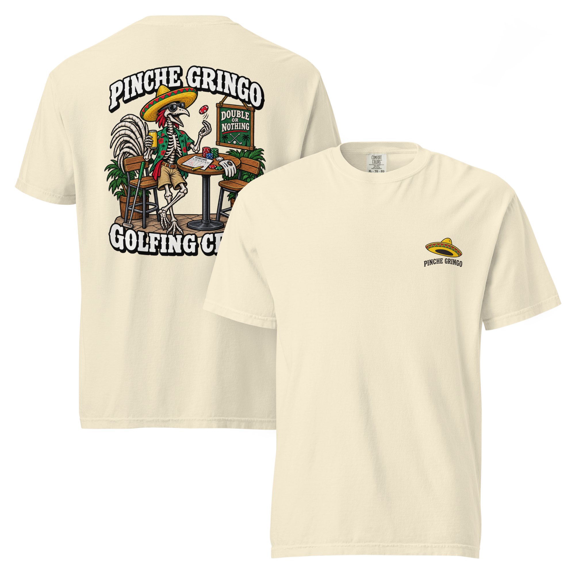 Pinche Gringo Golf Crew Gamblin' Rooster Shirt