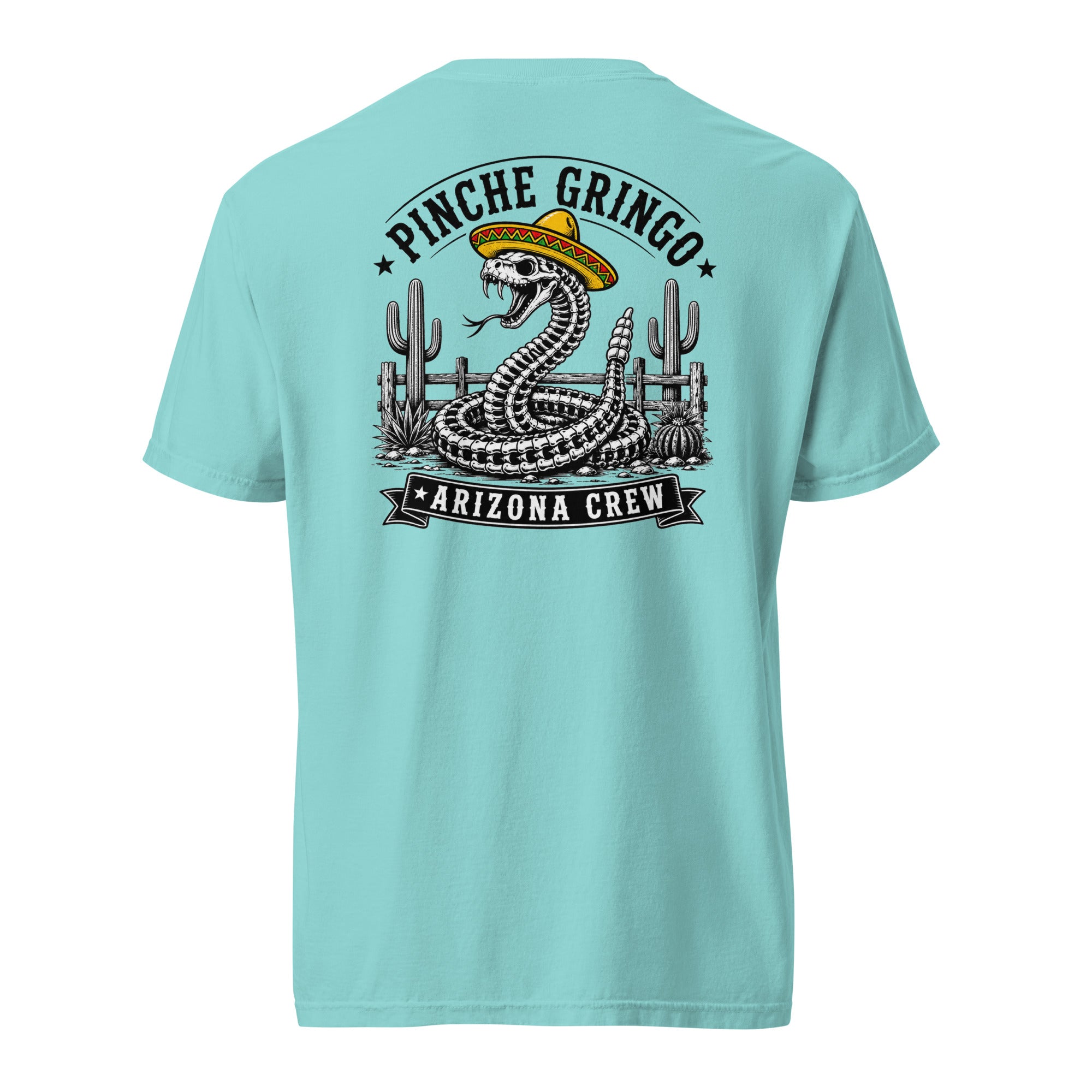 Pinche Gringo Arizona Crew Skeleton Snake Shirt