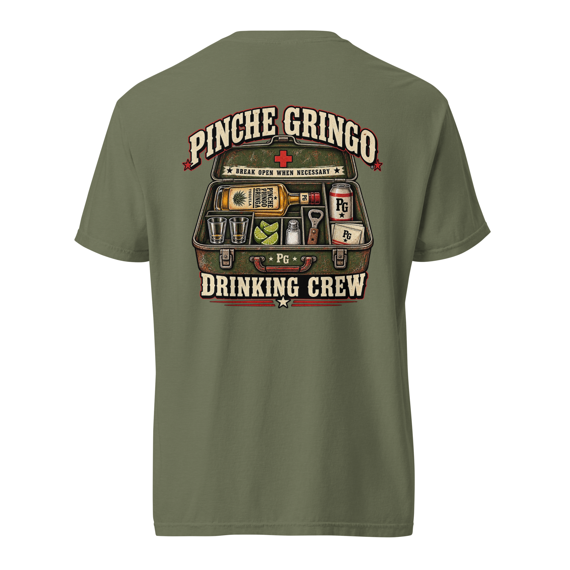 Pinche Gringo Drinking Crew First Aid Shirt