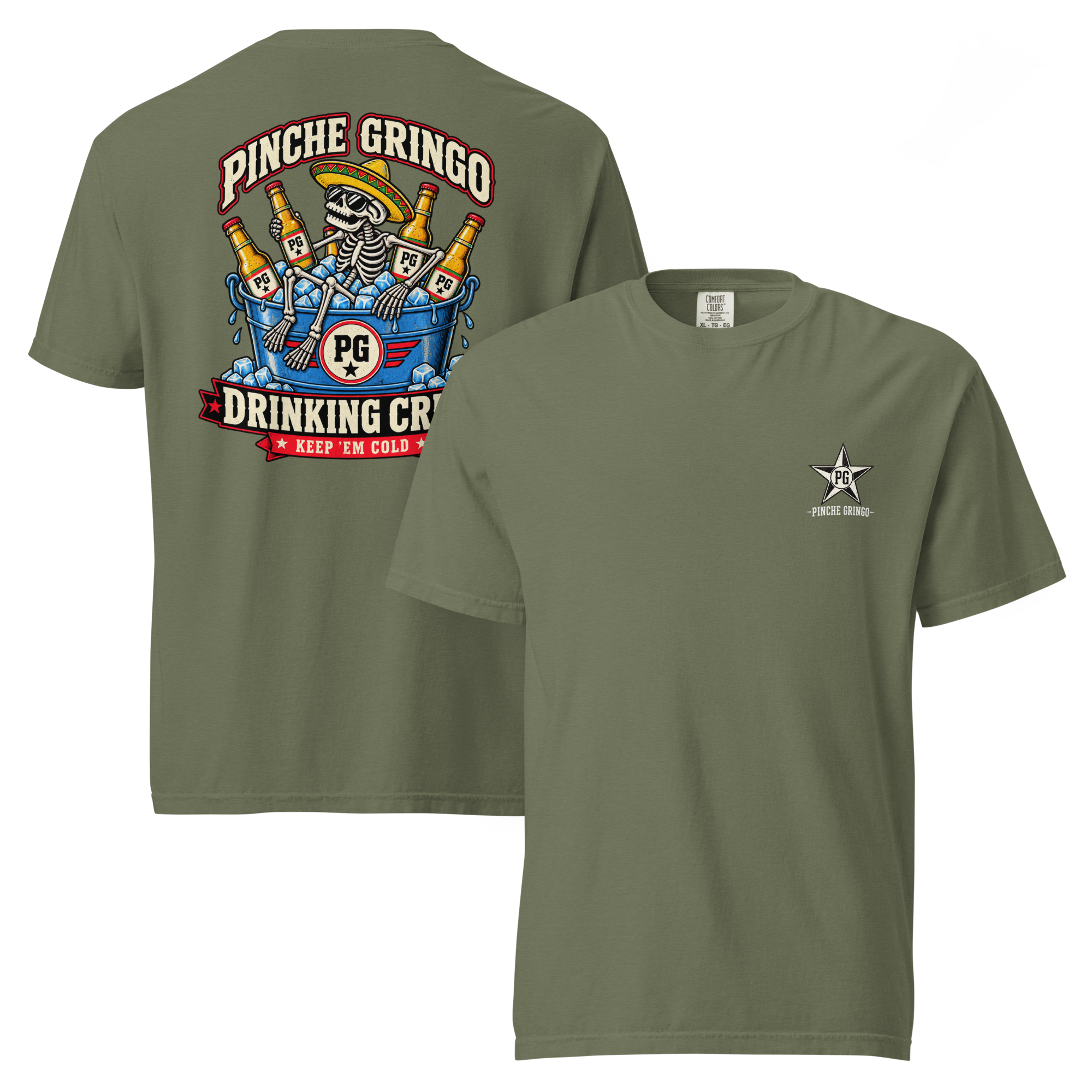 Pinche Gringo Ice Bucket Drinking Crew Shirt