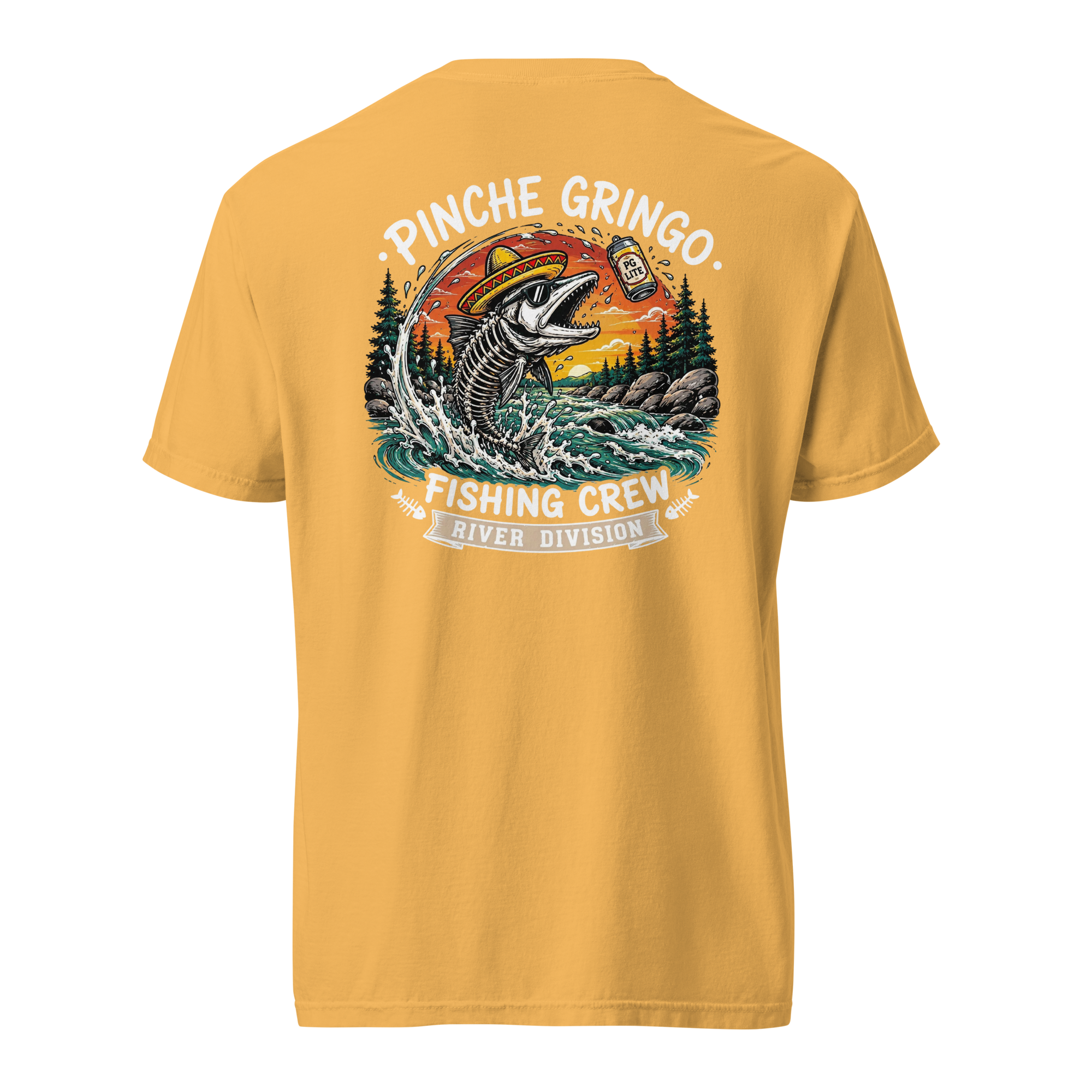 Pinche Gringo Fishing Crew River Beer Catch Shirt