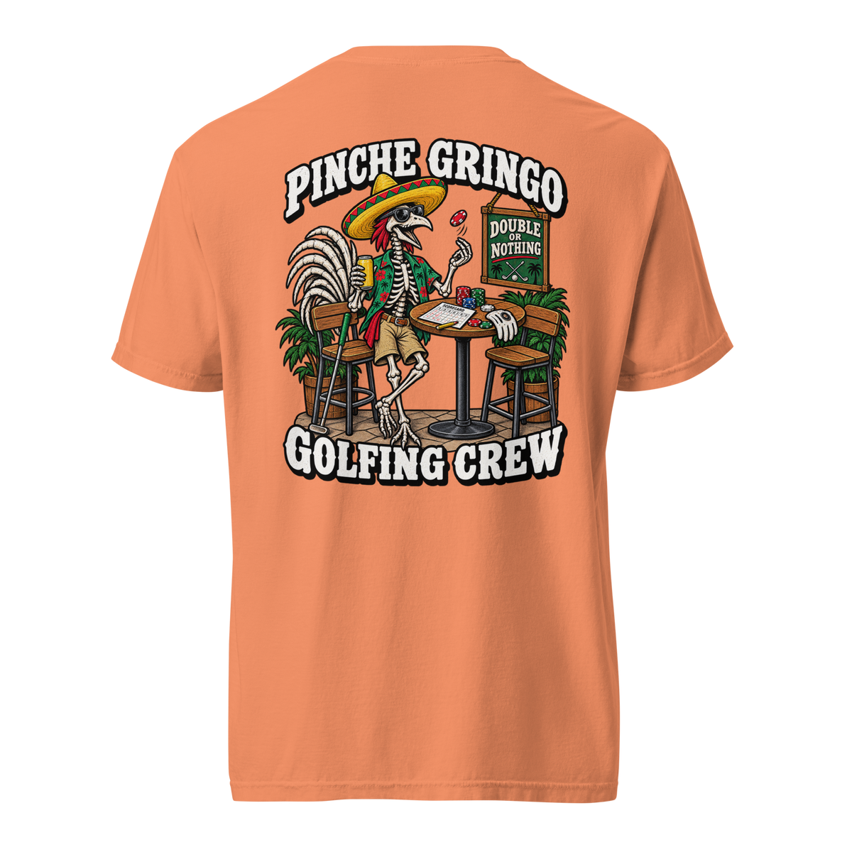Pinche Gringo Golf Crew Gamblin' Rooster Shirt