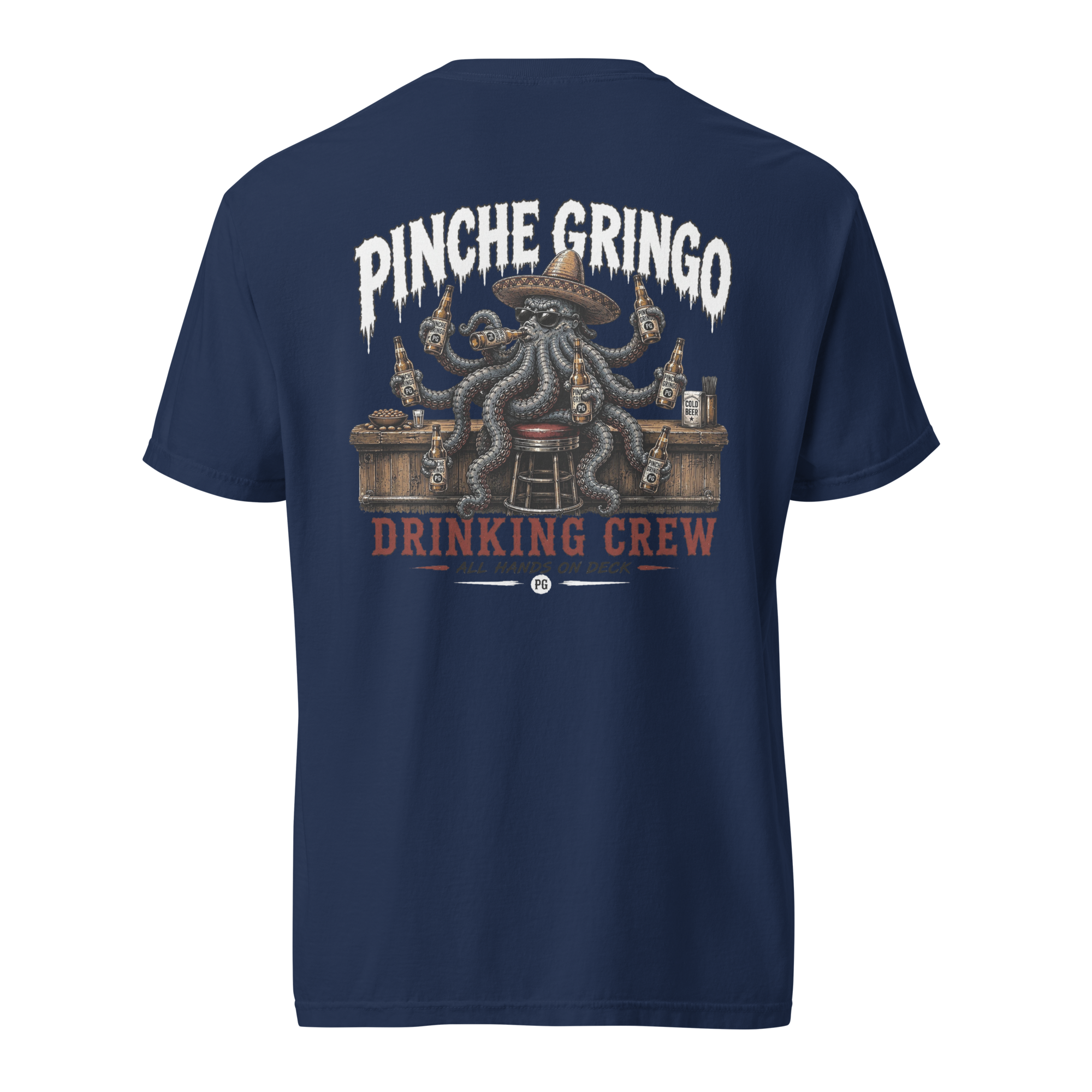 Pinche Gringo OctoChugger Drinking Crew Shirt