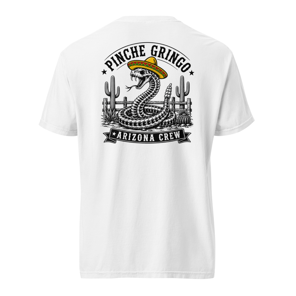 Pinche Gringo Arizona Crew Skeleton Snake Shirt