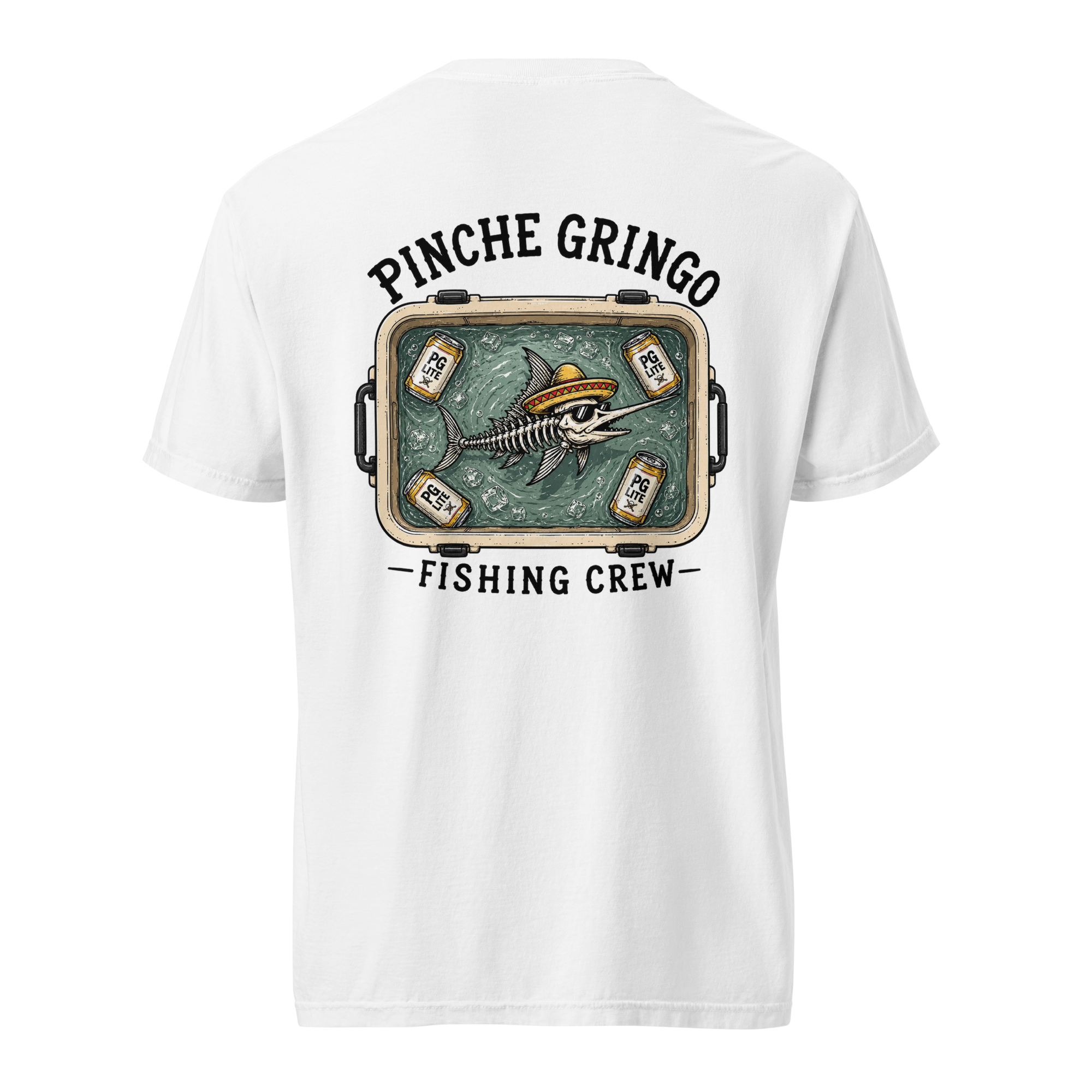 Pinche Gringo Fishing Crew Bobbing for Beer Shirt