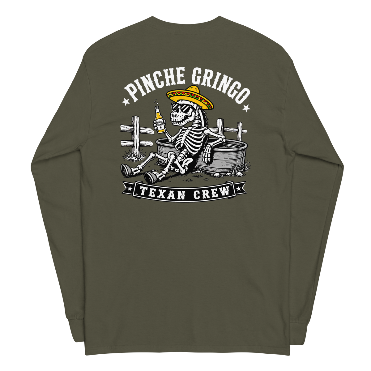 Pinche Gringo Texan Crew Long Sleeve Shirt