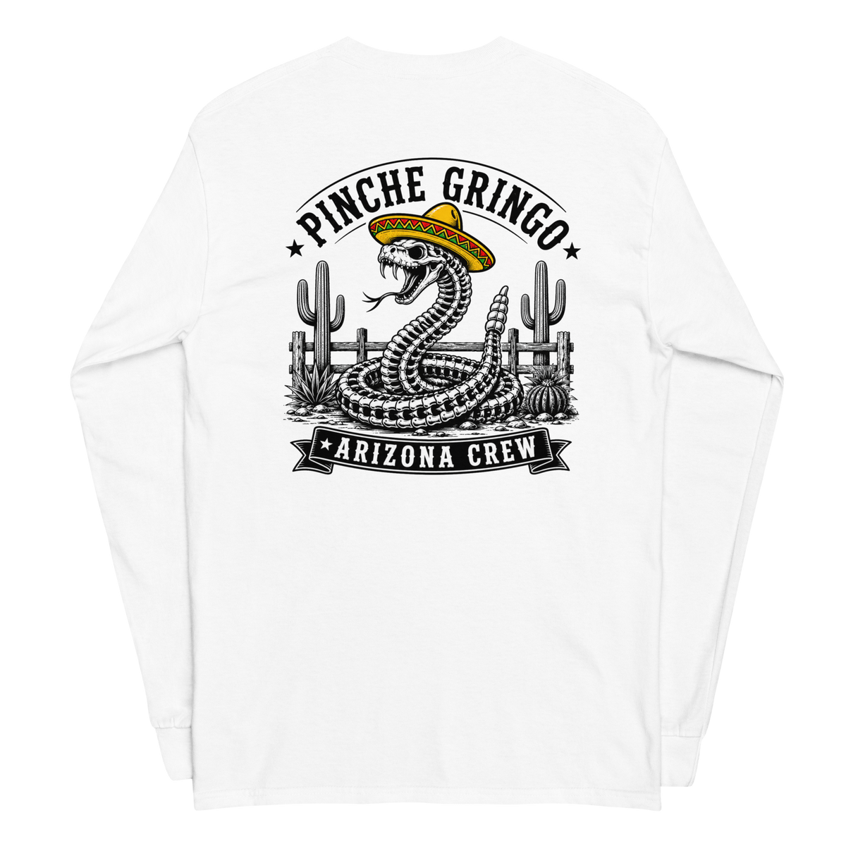 Pinche Gringo Arizona Crew Skeleton Snake Longsleeve